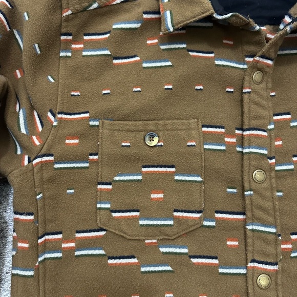 Roark Andes Jacket Shirt Men’s Size Small Brown Southwestern Pattern - Picture 4 of 7